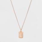 Target Sterling Silver Initial U Cubic Zirconia Necklace - A New Day Rose Gold, Rose Gold - U