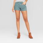 Women's High-rise Shortie Jean Shorts - Universal Thread Green