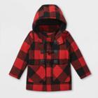 Toddler Buffalo Plaid Duffel Jacket - Cat & Jack Red