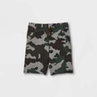Toddler Boys' Camo Print French Terry Pull-on Shorts - Cat & Jack Green
