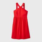 Women's Plus Size Sleeveless Linen Dress - A New Day Red 1x, Women's,