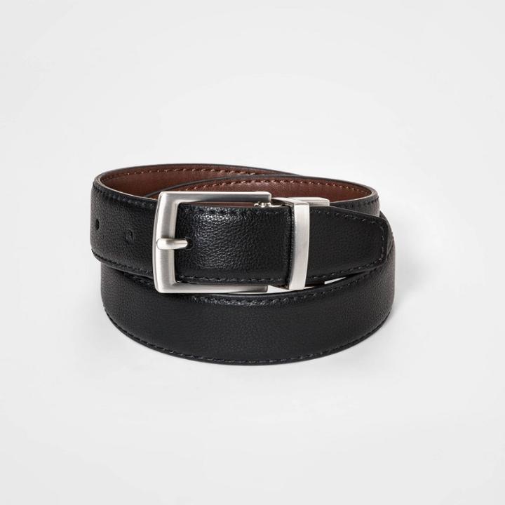 Boys' Stretch Dress Reverisible Belt - Cat & Jack Black/brown M, Boy's, Size: Medium,