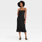 Women's Apron Slip Dress - A New Day Black