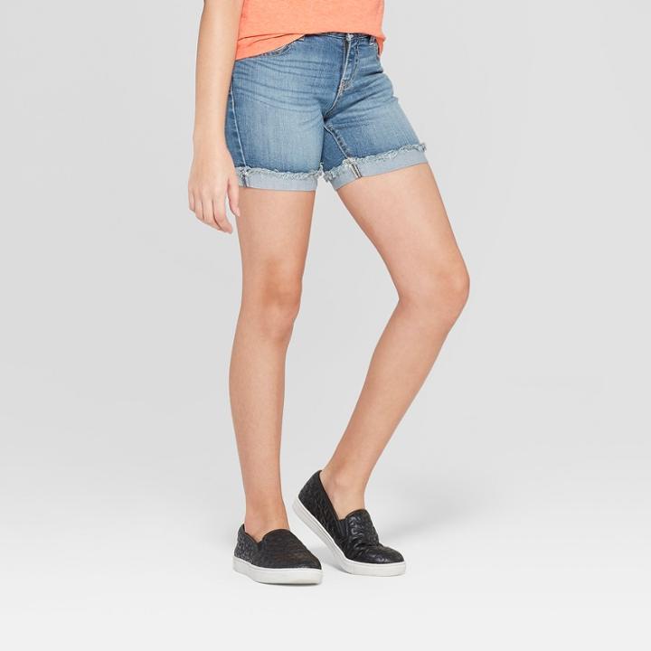 Girls' Midi Jeans Shorts - Cat & Jack Light Wash