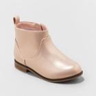 Toddler Girls' Onyx Zipper Slip-on Chelsea Boots - Cat & Jack Rose Gold