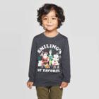 Toddler Girls' Elf Long Sleeve T-shirt - Charcoal 12m, Boy's, Black