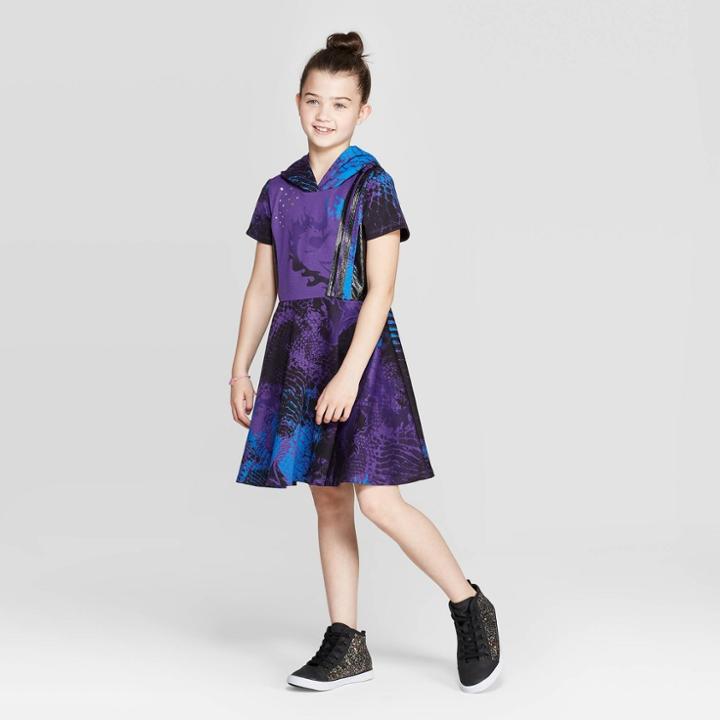 Girls' Descendants 3 Mal Cosplay Dress - Purple
