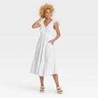 Women's Ruffle Tank Dress - Universal Thread White