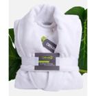 L/xl Ultra Plush 100% Rayon From Bamboo Bath Robe White - Cariloha
