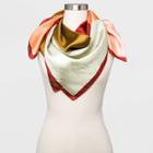 Women's Print Silk Scarf - A New Day , Blue/gold/pink