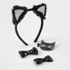 Toddler Girls' Halloween Headband And Clip Set - Cat & Jack Black