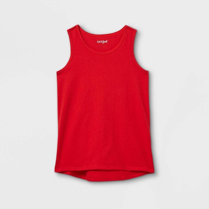 Girls' Solid Tank Top - Cat & Jack Red