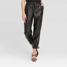 Women's High-rise Ankle Length Jogger Pull-on Pants - A New Day Black