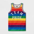 Ev Lgbt Pride Pride Gender Inclusive Adult Team Pride Striped Rainbow Mesh Tank Top - Xs, Adult Unisex,