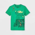 Boys' Star Wars Baby Yoda Tree Short Sleeve Graphic T-shirt - Green