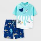Baby Boys' 2pc Octopus Rash Guard Set - Just One You Made By Carter's Blue