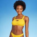 Women's Keyhole Ribbed Bralette Bikini Top - Shade & Shore Yellow D/dd Cup