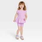 Toddler Girls' Heart Top & Bottom Set - Cat & Jack Purple