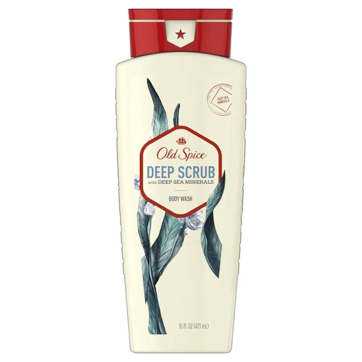 Old Spice Body Wash For Men Deep Scrub With Deep Sea Minerals Scent Inspired By Nature
