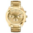 Caravelle New York By Bulova Women's Chronograph Gold-tone Stainless Steel Bracelet Watch - 44l118, Size: