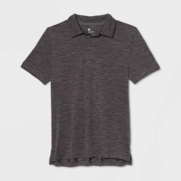 Boys' Golf Polo Shirt - All In Motion Dark Gray
