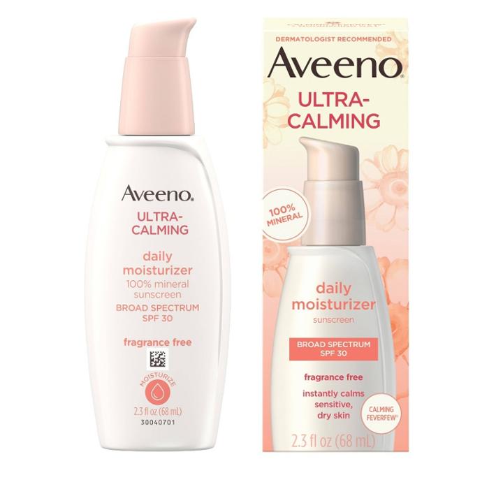 Aveeno Ultra-calming Daily Facial Moisturizer - Spf 30 - 2.3 Fl Oz, Women's