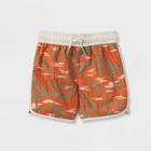 Toddler Boys' Scenic Palm Tree Print Swim Shorts - Cat & Jack 2t, Green/orange/blue