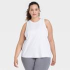 Women's Plus Size Essential Racerback Tank Top - All In Motion White