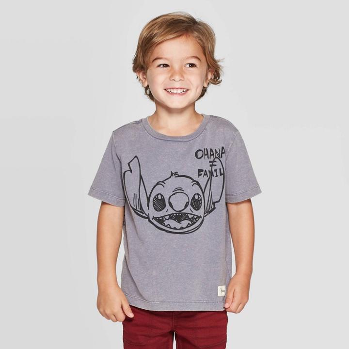 Boys' Disney Sketchy Stitch T-shirt - Blue Xs, Boy's,