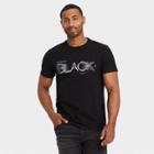 No Brand Black History Month Men's Unapologetically Black Short Sleeve Graphic T-shirt - Black