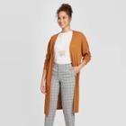 Women's Long Sleeve Cardigan - A New Day Rust Xs, Women's, Red