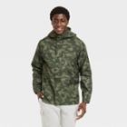 Men's Camo Print Waterproof Rain Shell Jacket - All In Motion Olive Green