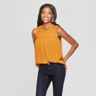 Women's Sleeveless Lace Woven Tank Top - Xhilaration Golden