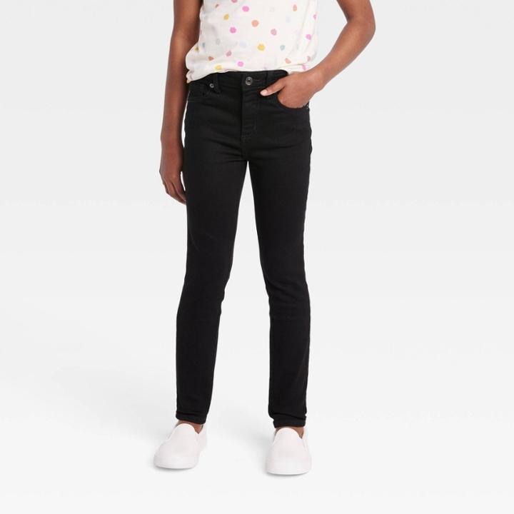 Girls' High-rise Ultimate Stretch Skinny Jeans - Cat & Jack Black
