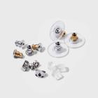 Women's Earring Back 28 Pc Brass Earring Back - A New Day Gold/clear/silver