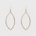 Thin Gold Oval Fish Hook Earrings - A New Day Gold