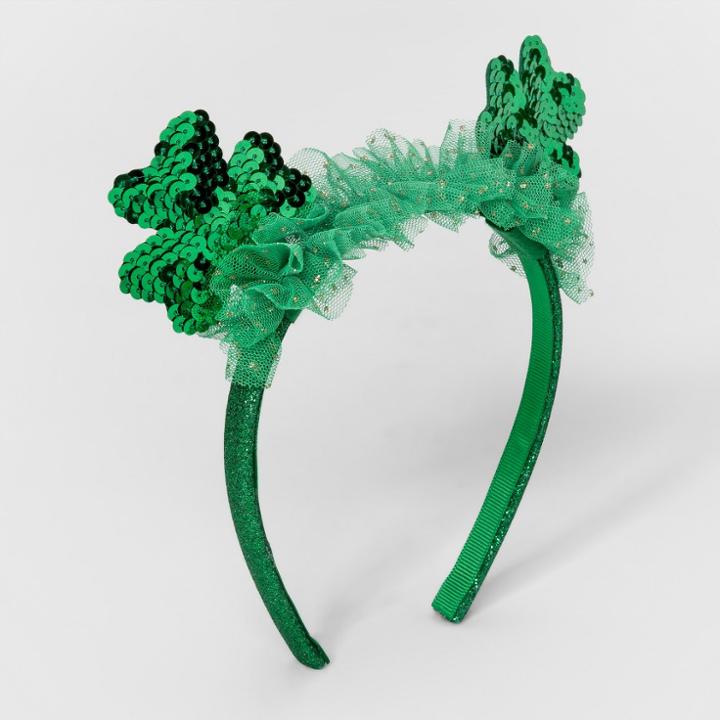 Toddler Girls' Shamrock Headband - Cat & Jack Green