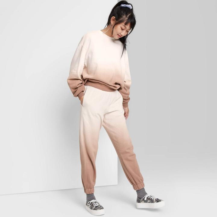 Women's High-rise Vintage Jogger Pants - Wild Fable Brown Ombre