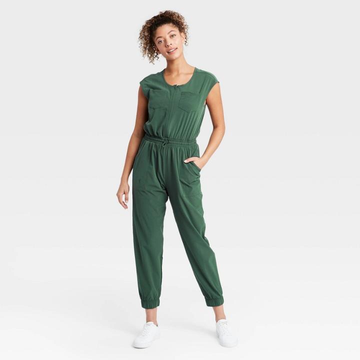 Women's Short Sleeve Jumpsuit - All In Motion Green