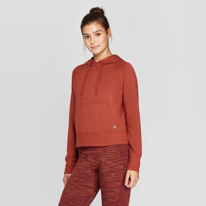 Women's Hooded Cozy Layered Sweatshirt - Joylab Henna