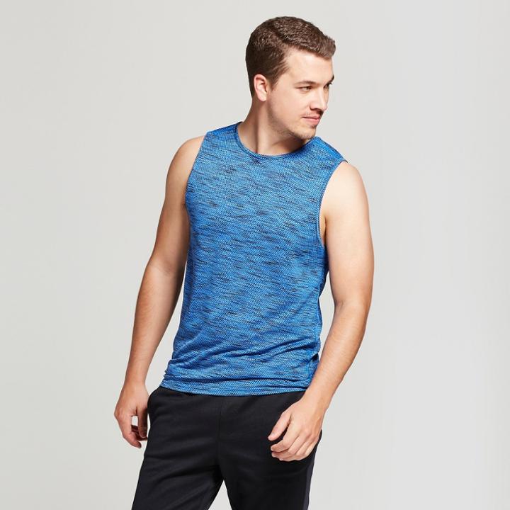 Men's Jacquard Texture Running Tank - C9 Champion Groove Blue