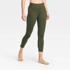 Women's Simplicity Mid-rise 7/8 Leggings 24 - All In Motion Olive Green Xs, Women's, Green Green