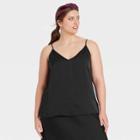 Women's Plus Size Woven Cami - A New Day Black