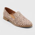 Women's Adeline Microsuede Leopard Print Round Toe Flat Loafers - Universal Thread Brown