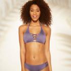 Women's Strapy Halter Bikini Top - Shade & Shore Purple Steel Xl, Purple