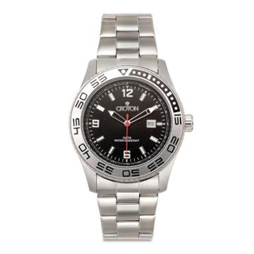 Men's Croton Stainless Steel Watch - Silver/black,