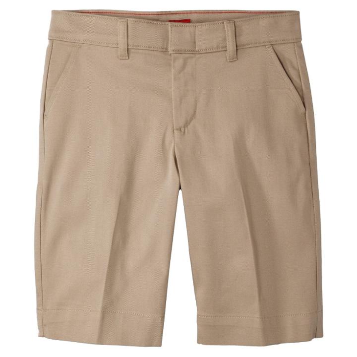 Dickies Girls' Classic Stretch Bermuda Shorts - Desert