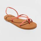 Women's Naomi Strappy Braided Sandals - Universal Thread Coral