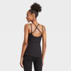 Women's Ribbed Tank Top With Shelf Bra - All In Motion Black