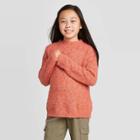 Girls' Speckle Fuzzy Sweater - Art Class Red